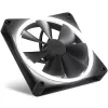 Korpusa ventilators NZXT F140 RGB 14 cm, melns, 500–1800 RPM, Fluid Dynamic Bearing, 4-pin, 18 gaismas diodes