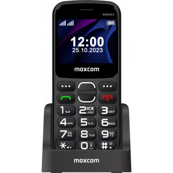 Maxcom Comfort MM443 S ar lādētāju ierna/melns