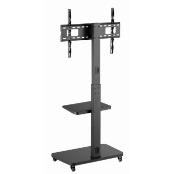 Gembird TVS-75S-02 televizora grīdas statīvs ar ritenīšiem, 37–75 inch, melns