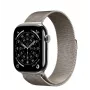 Apple Watch Series 11 GPS + Cellular 42mm dabīga titāna korpuss ar dabīgu Milānas cilpu