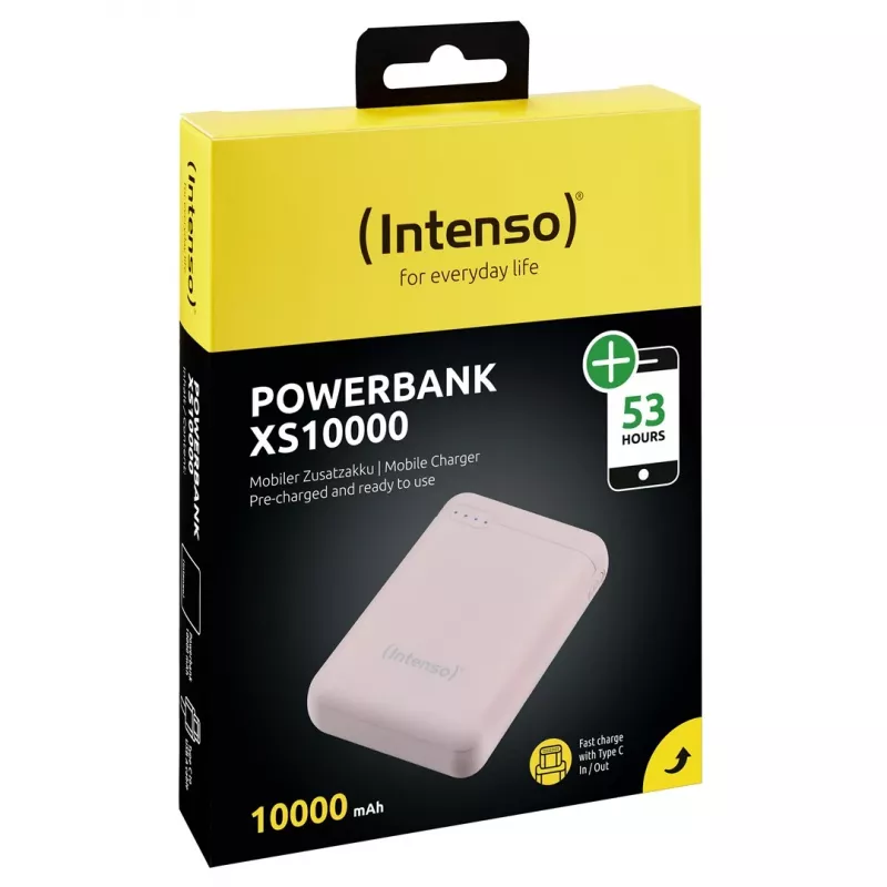 Intenso XS10000 litija polimēra (LiPo) 10000 mAh rozā