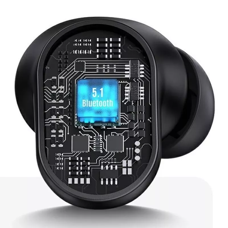 Bezvadu TWS austiņas usams BH sērijas BHUBH03 Bluetooth 5.1, sarkanas — iebāžamās, uzlādes futrālis