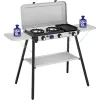 Camping Kitchen 2 Multi Cook Plus, gāzes plīts, pelēka, 2 gatavošanas zonas 2x 1,8 kW + grila plāksne 0,9 kW, modelis 2025