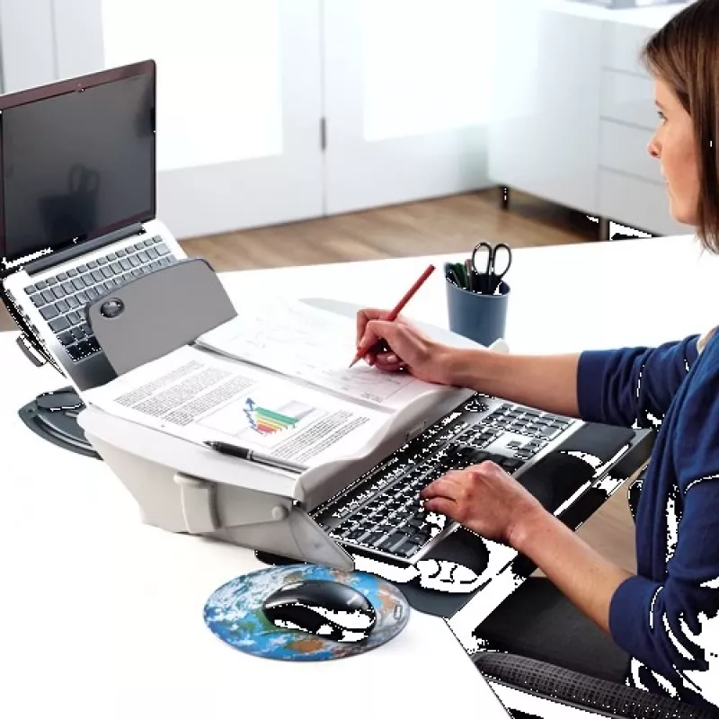 Fellowes Easy Glide Writing/Document Slope - Vorlagenhalter - pelēks, melns (8210001)