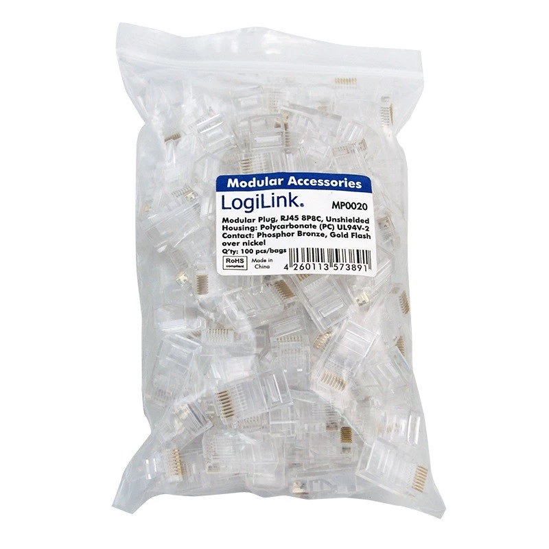 RJ45 savienotājs LogiLink MP0020 caurspīdīgs