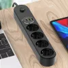 Strāvas sadalītājs ColorWay CW-CHE44PDB — 4 maiņstrāvas rozetes, 2 USB pieslēgvietas