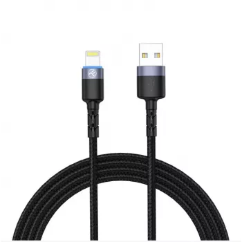 USB uz Lightning datu kabelis Tellur 1,2 m neilona pinums melns