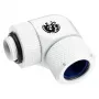 Armatūra BitsPower BP-DWE90RMLA14 — misiņa 90° rotējošā armatūra, diametrs 1,4 cm, balta