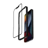 Rūdīta stikla ekrāna aizsargs Crong iPhone 16e / 14 / 13 / 13 Pro — 3D pilns pārklājums