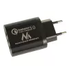 USB sienas lādētājs MACLEAN MCE479B — 3x USB pieslēgvietas, 18W kopējā izejas jauda, kompakts