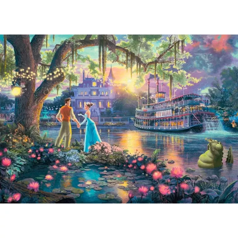Thomas Kinkade Studios: Disney Dreams Collection - Die Prinzessin and der Frosch, Puzzle 1000 gabali