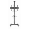 Grīdas TV statīvs Gembird TVS-70T-02 37 collu–70 collu ekrāniem, maks. 70 kg, VESA 200x200–600x400, slīpums ±5°/−12°, regulējams augstums, ritentiņi, kabeļu pārvaldība
