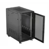 19 collu statīva skapis LANBERG FF01-6022-23B, 22U, 600×1000 mm, melns, perforētas durvis