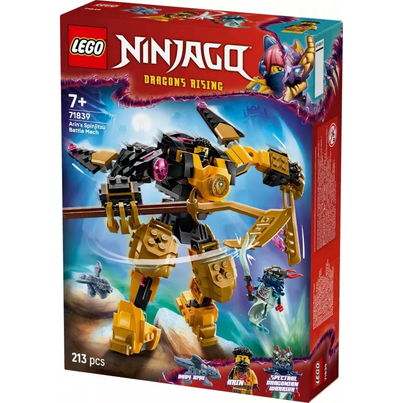 LEGO konstruktors NINJAGO 71839 Arina Spinjitzu kaujas mehs, 213 detaļas, 2 minifigūras, augstums 160 mm