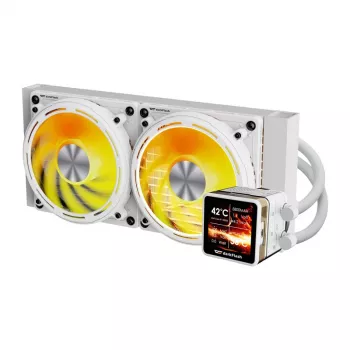 CPU ūdens dzesētājs Darkflash DE240 (balts) — 240 mm radiators, slēgta kontūra AIO