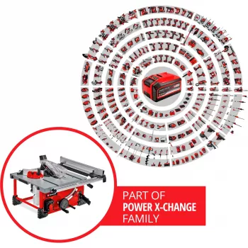 Power X-Change akumulatora galda zāģis TE-TS 36/210 Li-Solo, 36 volti (2x18V) (sarkans, bez akumulatora un lādētāja)