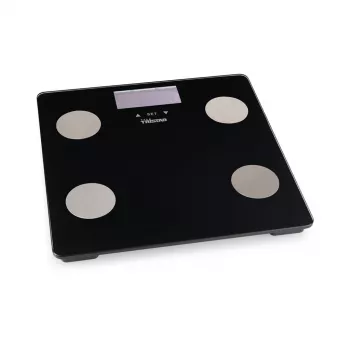 Personālie svari Tristar WG-2442 — digitālie vannas istabas svari, maks. 150 kg, 100 g precizitāte, ĶMI, melni