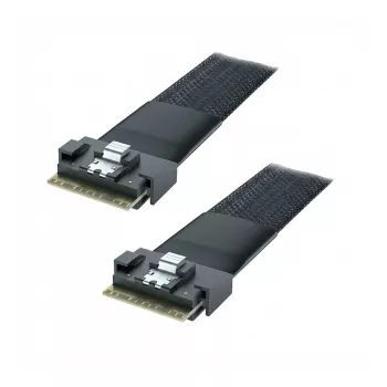 Supermicro kabelis CBL-MCIO-1340M5-1 daļēji plakans MCIO x8 (STR) uz MCIO x8 (STR) 40cm