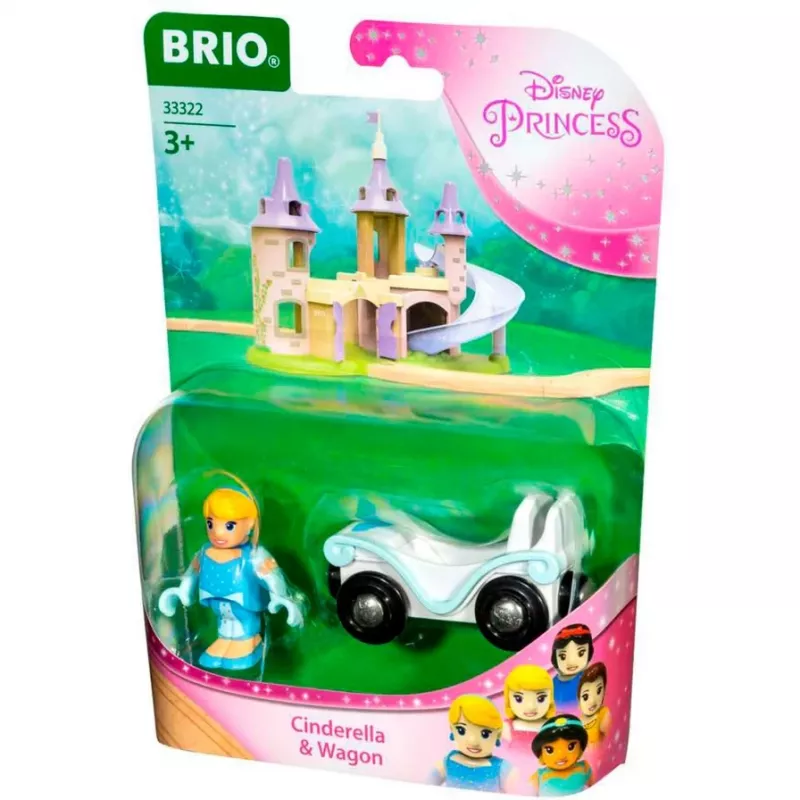 Mēroga modeļa daļa/piederums Ravensburger BRIO Disney Princess Cinderella & Wagon, zils/balts, vecumam no 3 gadiem