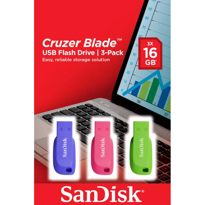 USB zibatmiņa SanDisk 16GB USB Type-A 2.0 Cruzer Blade