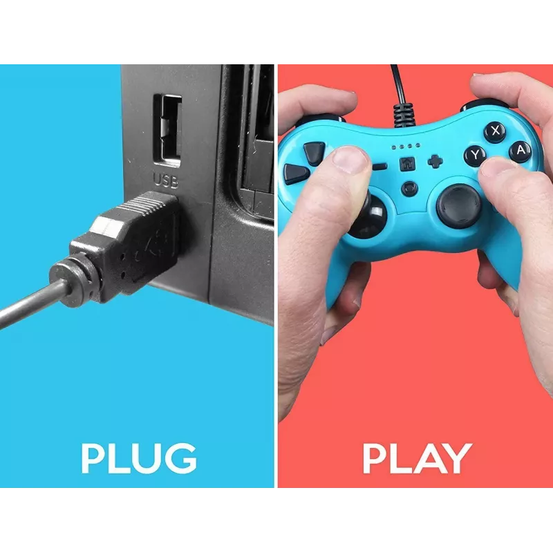 Vadu kontrolieris SUBSONIC SA5488-1 Neon Blue — priekš Nintendo Switch, vadu savienojums