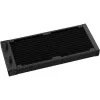 Šķidruma dzesēšanas komplekts DeepCool LQ240 — 240 mm radiators, 2×120 mm PWM ventilatori, RGB, caurule 41 cm, alumīnija radiators, melns