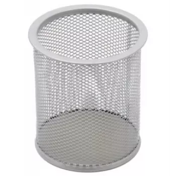 Zīmuļu futrālis Forpus, apaļš, sudraba krāsā, tukšs, perforēts metāls 1005-009