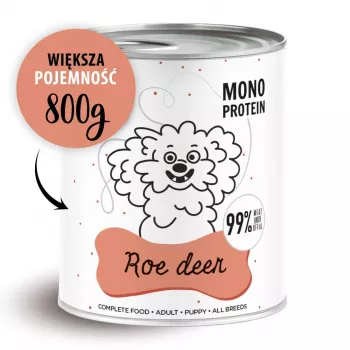 PAKA ZWIERZAKA Pepe stirna - mitrā suņu barība - 800g