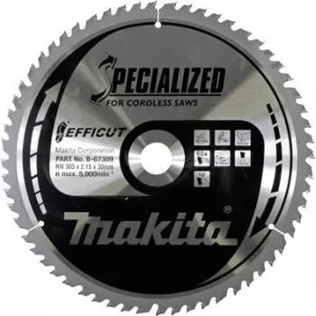 Makita Specialized EFFICUT - ripzāģa asmens - kokam, metālam - 305 mm - 60 zobi - Makita DLS211ZU, LS003GZ01, LS1219L (B-67309)