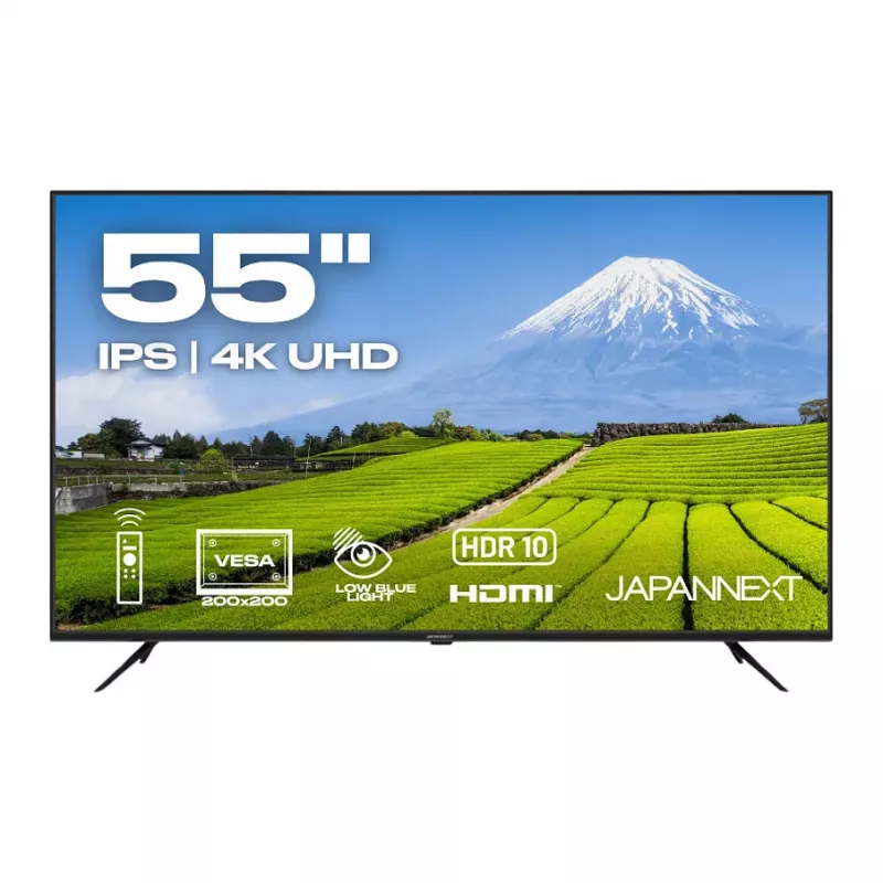 139,0cm/55 (3840x2160) JAPANNEXT JN-IPS550UHD60F 16:9 IPS 60Hz HDMI USB WLAN Speaker Black