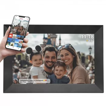 Denver PFF-1024BMK2 digitālais foto rāmis Melns 25,6 cm (10,1 inch) skārienekrāns Wi-Fi