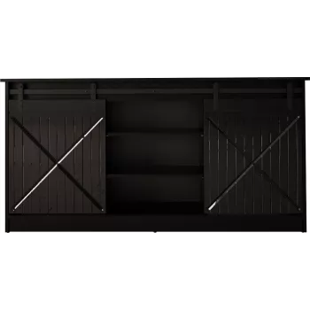 kumode 160x80x35 GRANERO melns/melns glancēts