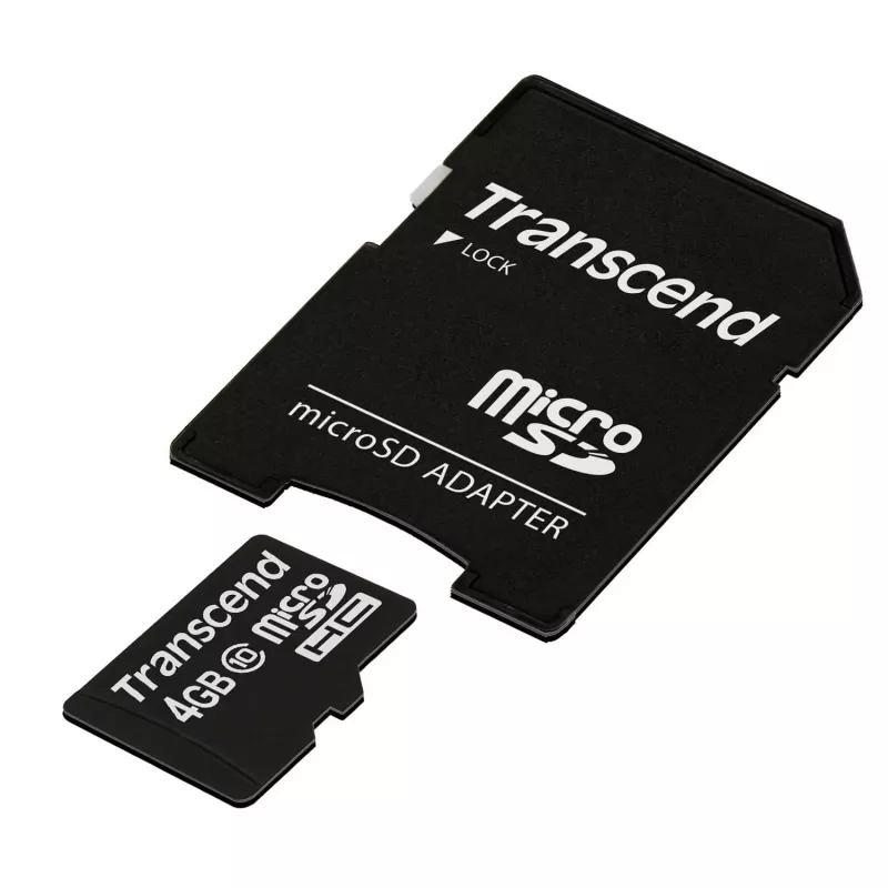 Flash atmiņa Transcend 4GB MicroSDHC Class 10 ar adapteri