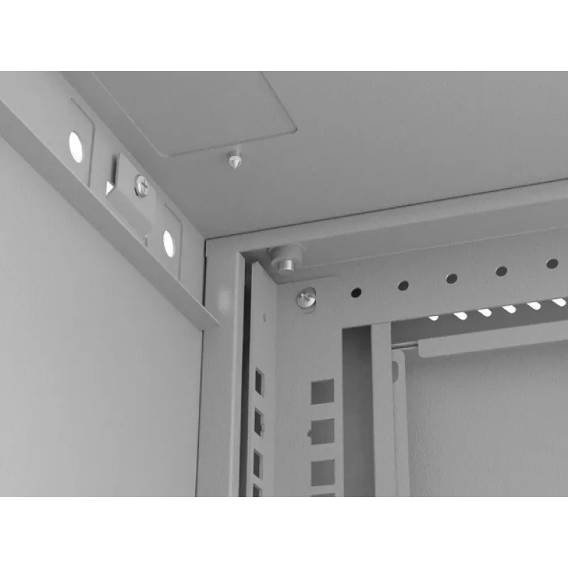 Rack montāžas skapis LANBERG WF03-5306-10S 19 collu 6U pelēks ar stikla durvīm