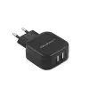 Qoltec 50188 mobilās ierīces lādētājs Klēpjdators, Viedtālrunis, Viedpulkstenis, Planšete, Telefons, Universāls Melns AC, DC Iekštelpām