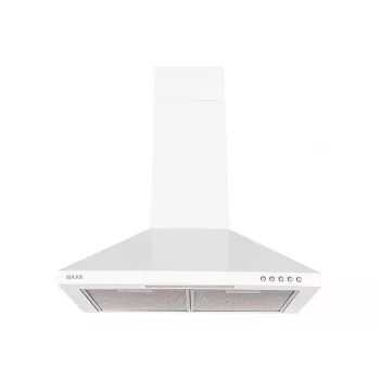 Virtuves tvaika nosūcējs MAAN VELA 2 50, 496 mm platums, alumīnija tauku filtrs, 315 m³/h, 3 ātrumi, 50–58 dB, balts