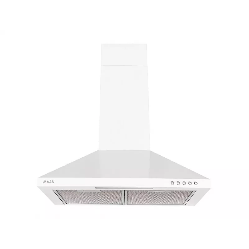 Virtuves tvaika nosūcējs MAAN VELA 2 50, 496 mm platums, alumīnija tauku filtrs, 315 m³/h, 3 ātrumi, 50–58 dB, balts