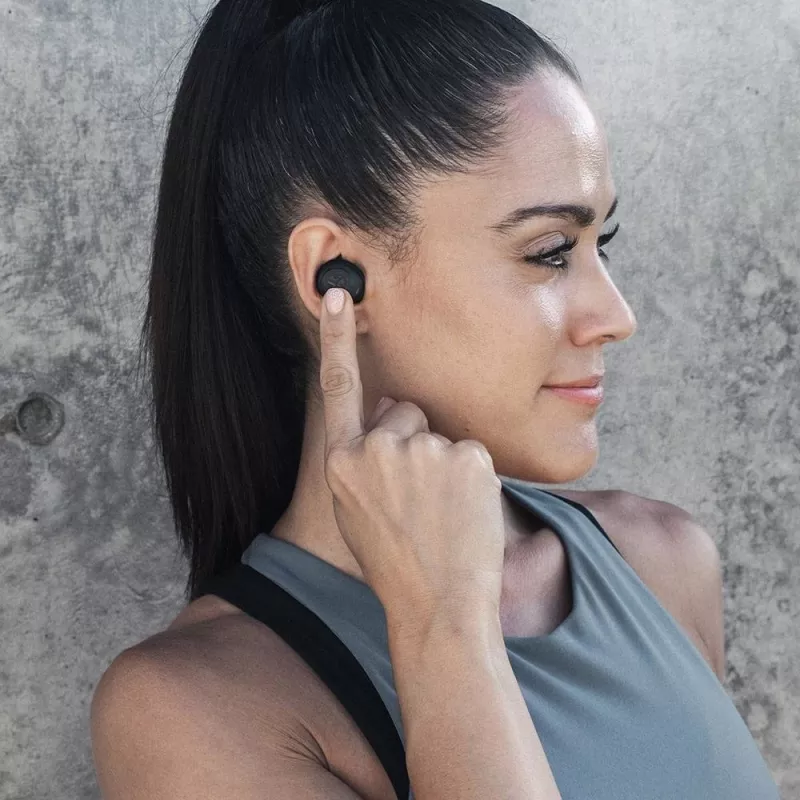 JLab JBuds Air True Headphones Wireless In-Ear USB Type-A Bluetooth Melns (IEUEBJBUDSAIRRBLK82)