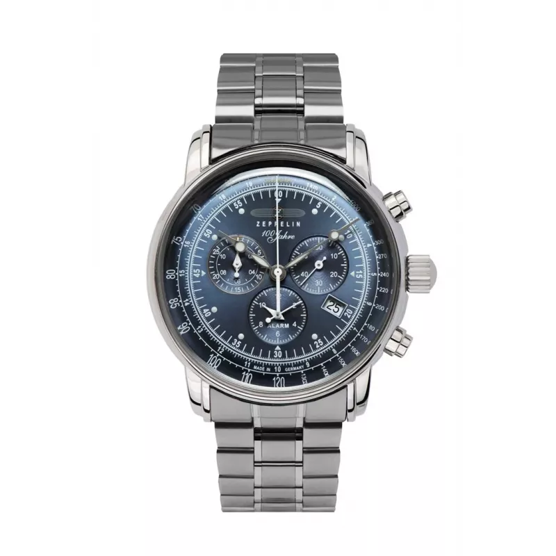 Quartz Watch Zeppelin 100 Jahre 7680MB3 Melns