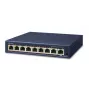 PLANET GSD-908HP - slēdzis - 8 x 10/100/1000 (PoE+) + 1 x 10/100/1000 (augšupsaites ports) - galddatora - PoE+ (GSD-908HP)