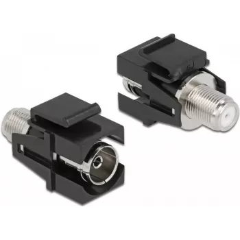 Keystone modulis IEC ligzda uz F ligzdu melns DeLOCK 86855