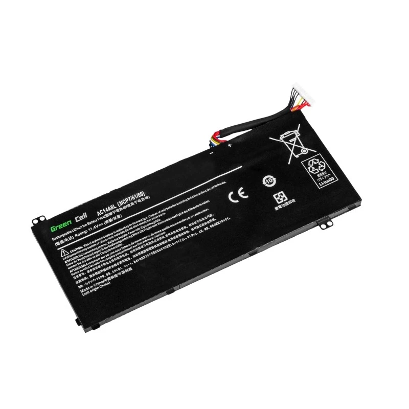 Baterija zaļa Cell AC54 priekš Acer Aspire Nitro V15 VN7-571G VN7-572G VN7-591G VN7-592G V17 VN7-791G VN7-792G