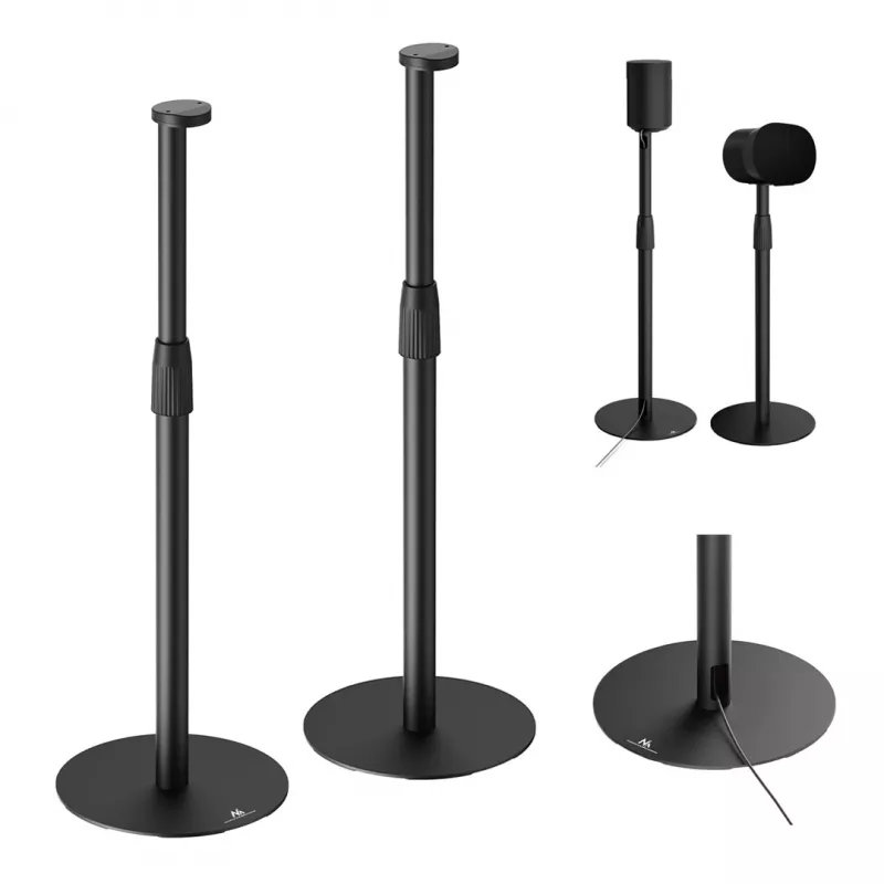 Grīdas statīvs MACLEAN MC-496 Sonos Era 100 un 300, regulējams augstums 682–1068 mm
