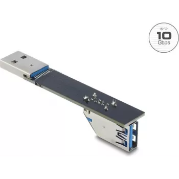 USB Type-A dzimuma pārveidotāja adapteris DELOCK 67422, Type-A uz Type-A, melns