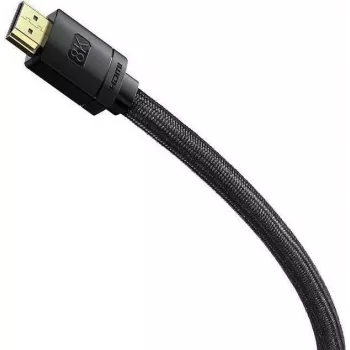 HDMI kabelis Baseus CAKGQJ01 2 m, HDMI Type A vīr.–vīr., HDMI 2.1, melns/sudrabains