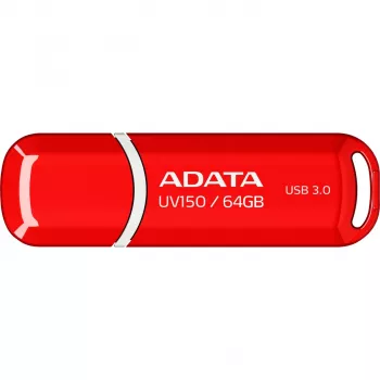 USB zibatmiņa ADATA DashDrive UV150 64 GB, USB Type-A 3.2 Gen 1, sarkana, vāciņa dizains