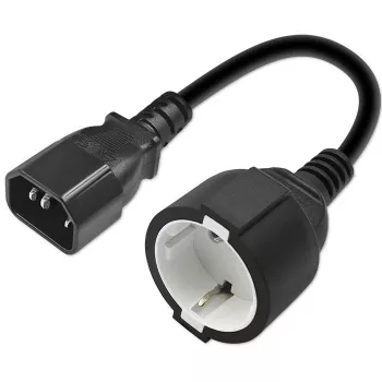 Strāvas adapteris QOLTEC 53906 IEC 320 C14 uz SCHUKO 16A 250V