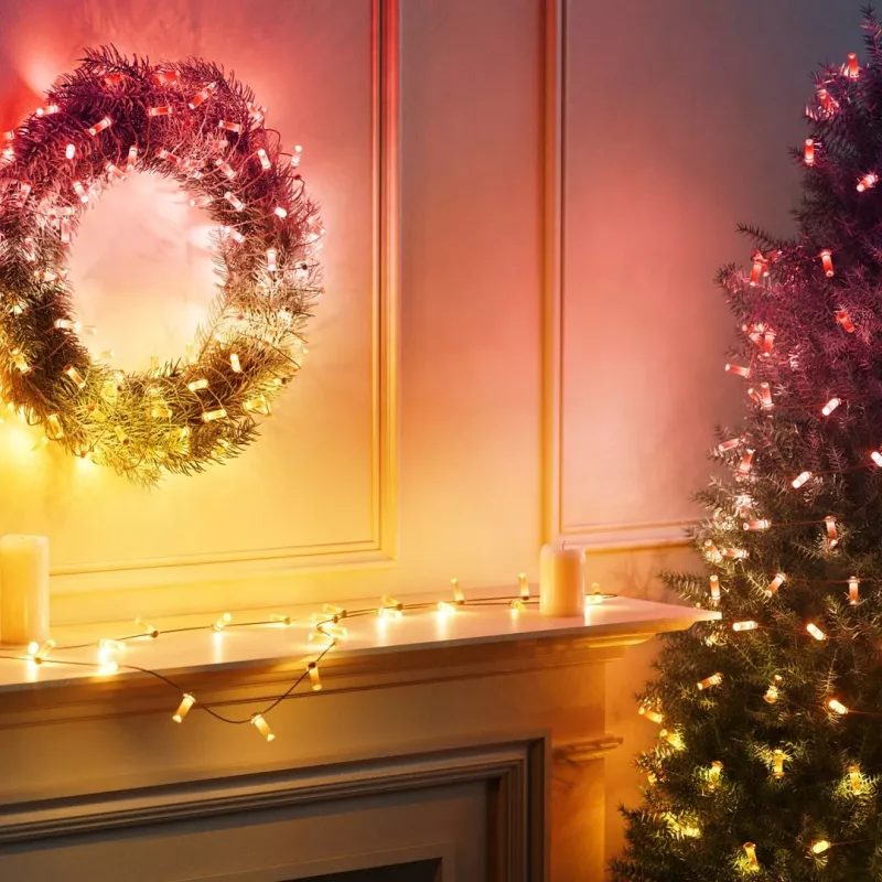 Twinkly Candies LED Ziemassvētku eglītes gaismiņas TWKC100RGB-T 6 M sveces formā