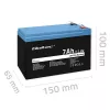 LiFePO4 akumulators 12.8V 7Ah, 89.6Wh, BMS