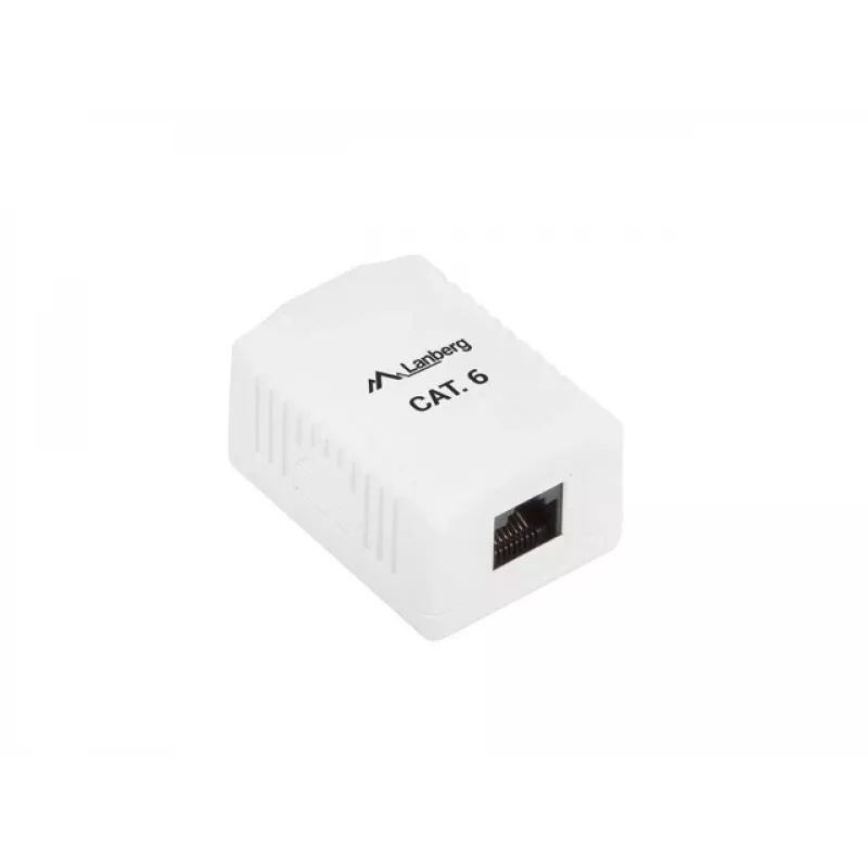 LANBERG kontaktligzdu kārba RJ-45 OU6-0001-W, Cat6, balta